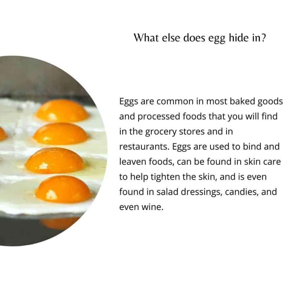 fried eggs on a griddle are shown next to text about where hidden egg sources can be