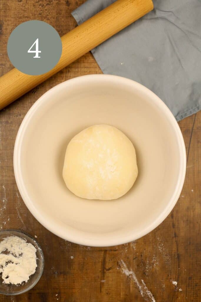 dough in a bowl ready for a first rise 